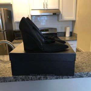 Black Steven wedges shoes